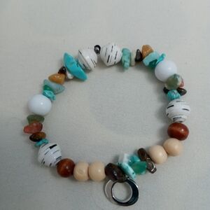 HandCrafted Semi Precious Stone Stretch Bracelet